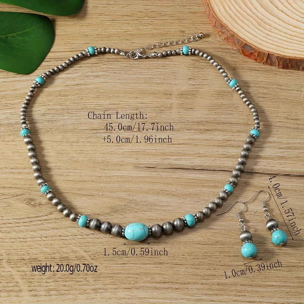 Boho Turquoise Pendant Necklace