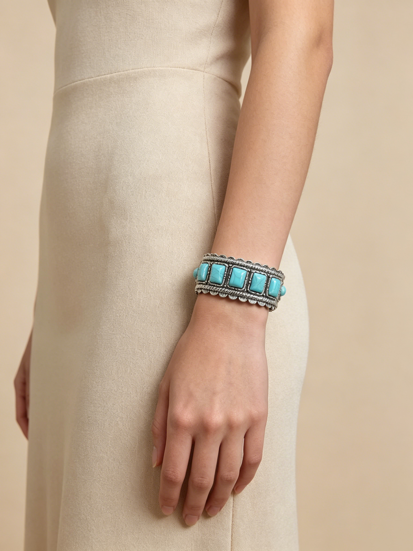 Desert Sky Turquoise Cuff Bracelet – Southwestern Boho Statement Jewelry