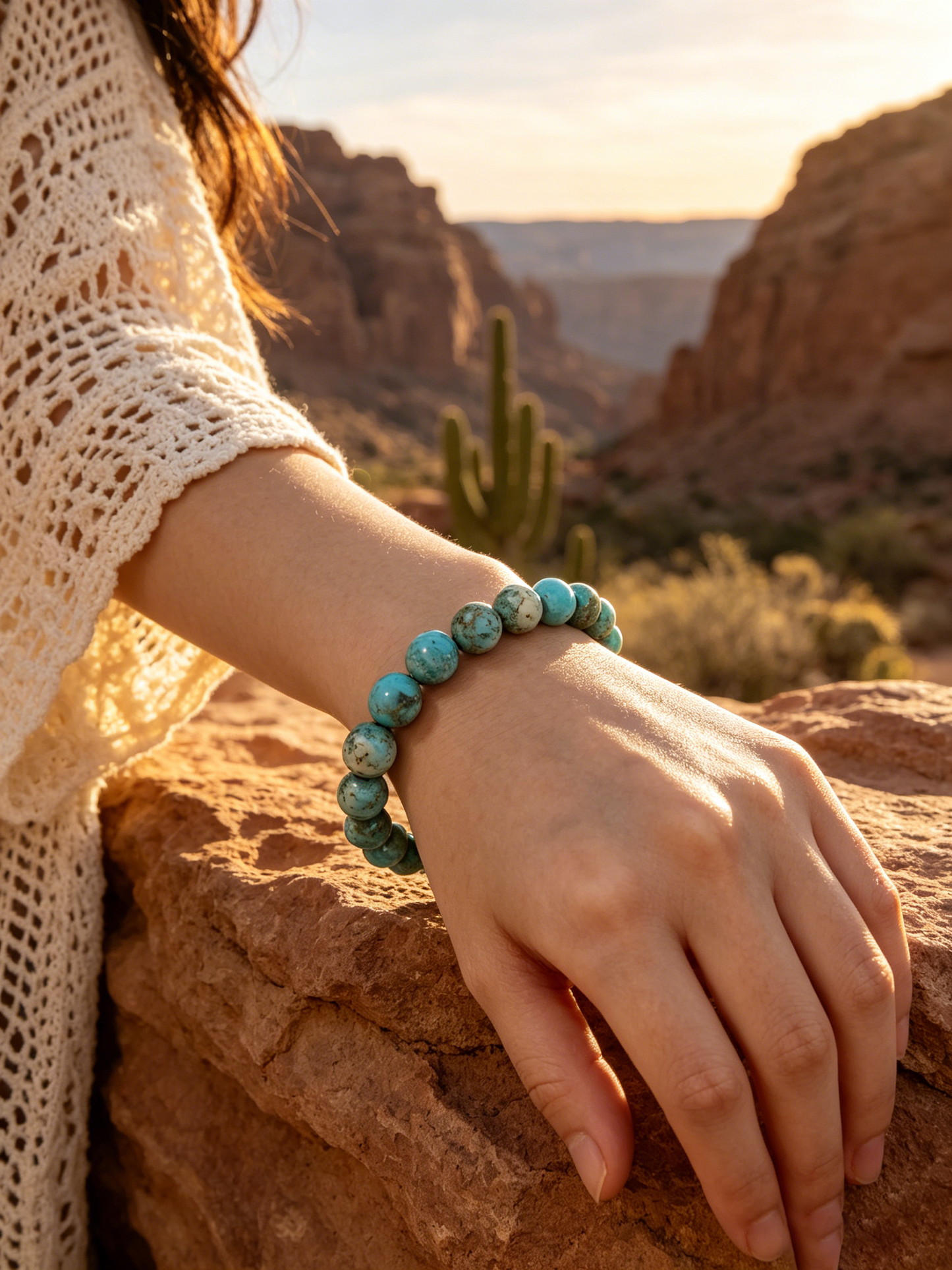 Turquoise Bliss Unisex Stacking Bracelet | Bohemian Natural Stone & Blue Beads