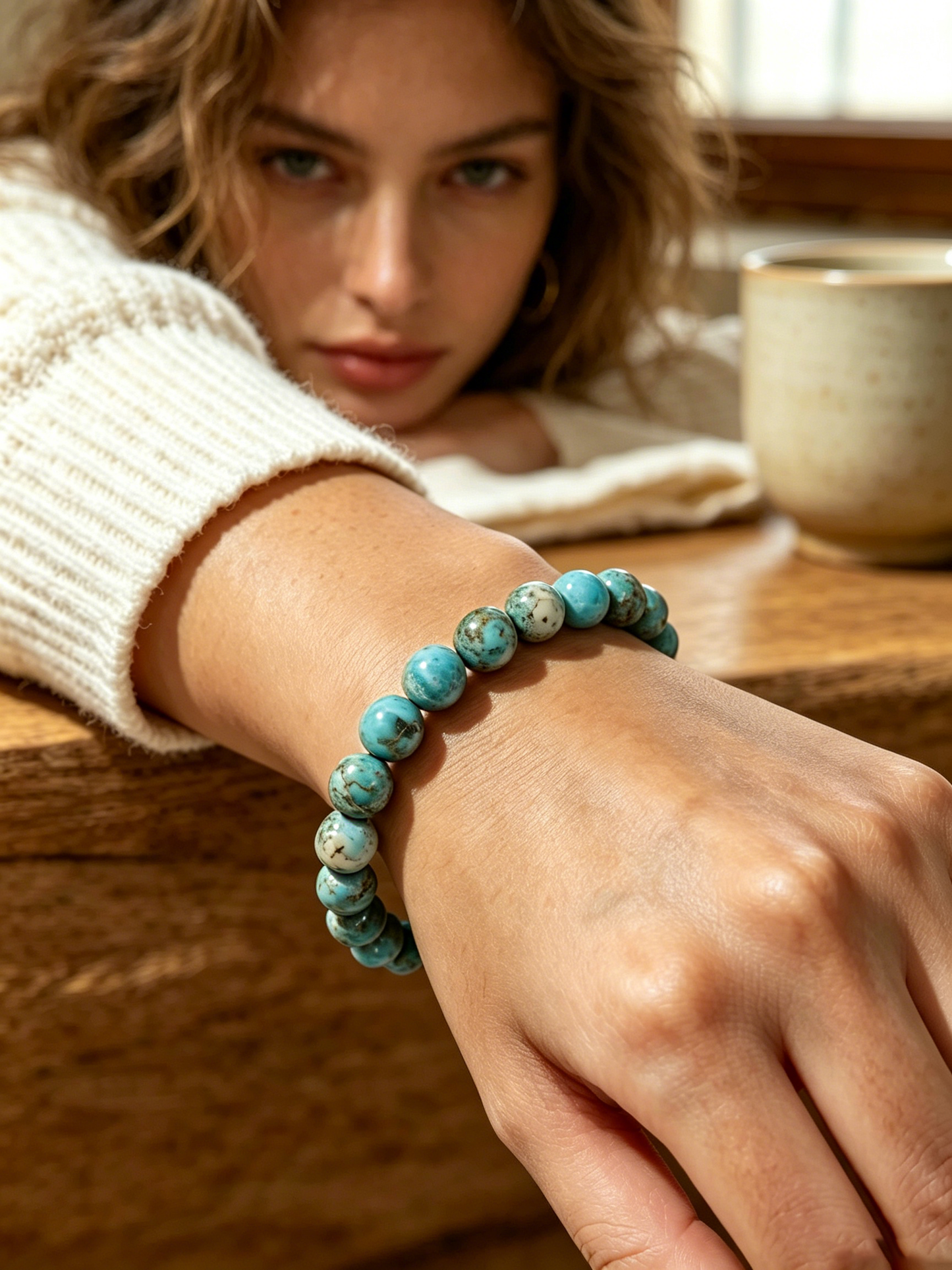 Turquoise Bliss Unisex Stacking Bracelet | Bohemian Natural Stone & Blue Beads