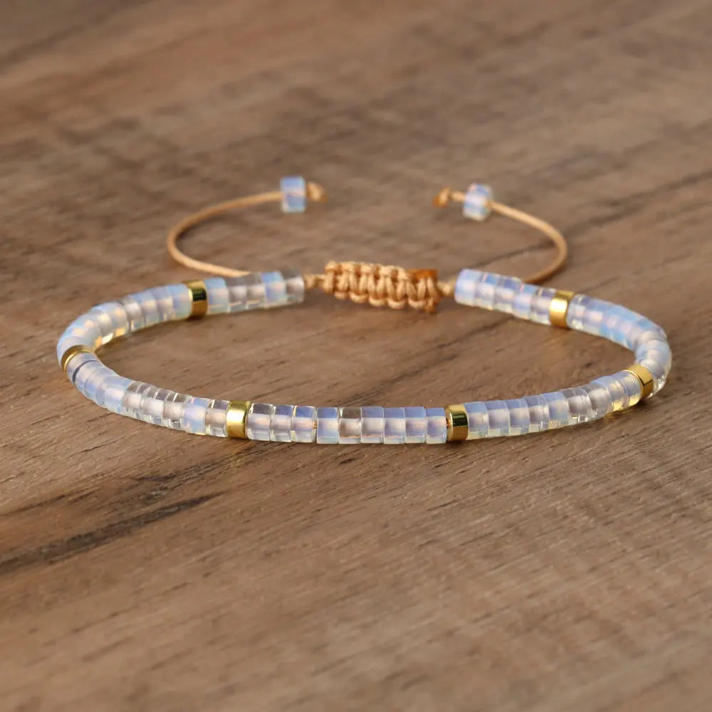 Boho Bliss Natural Stone Beaded Bracelet | Adjustable Gemstone Jewelry for Effortless Style