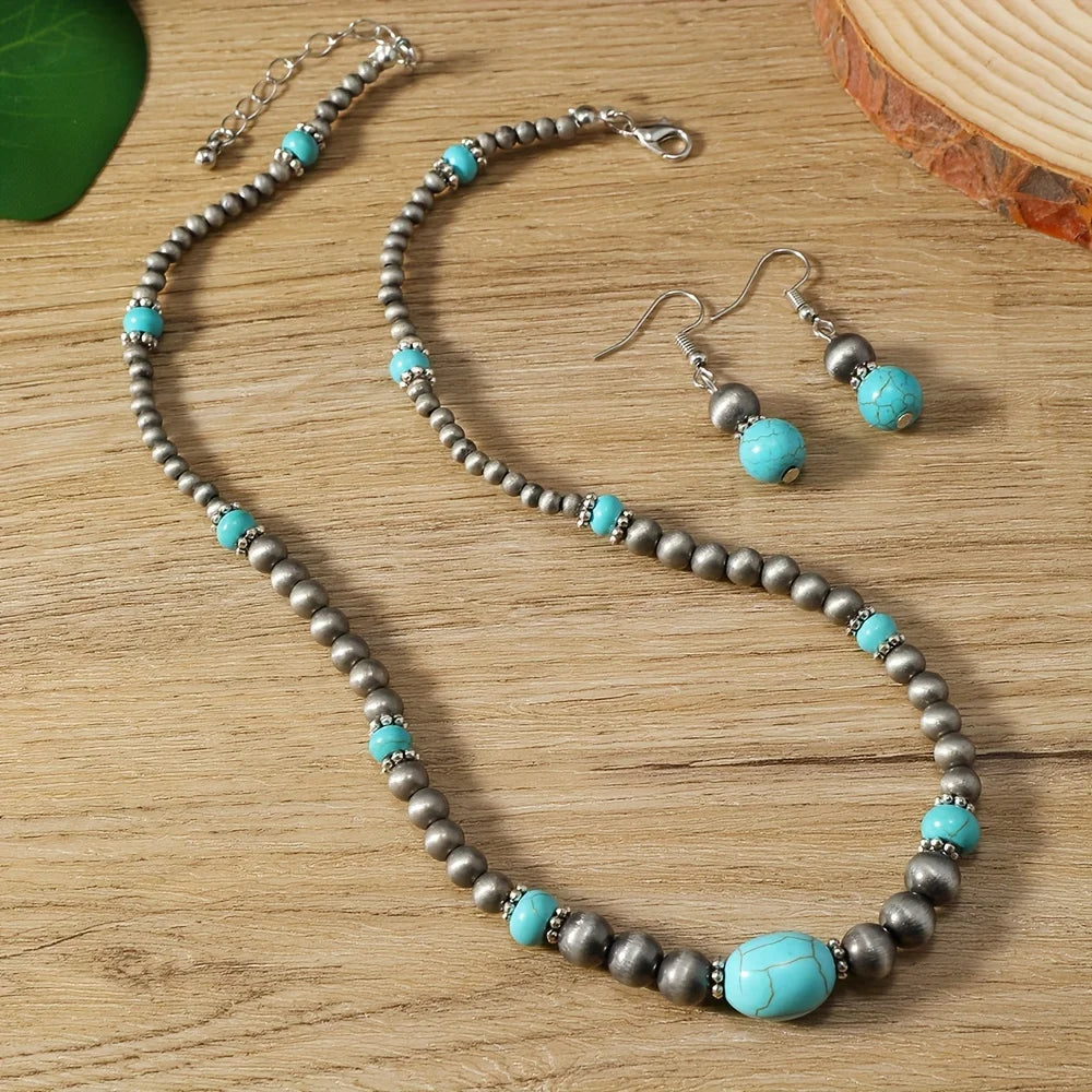Boho Turquoise Pendant Necklace