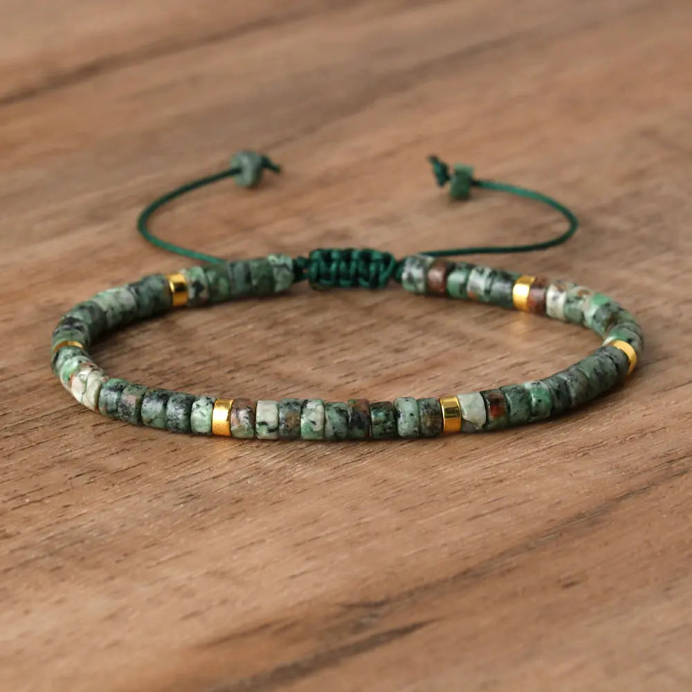 Boho Bliss Natural Stone Beaded Bracelet | Adjustable Gemstone Jewelry for Effortless Style