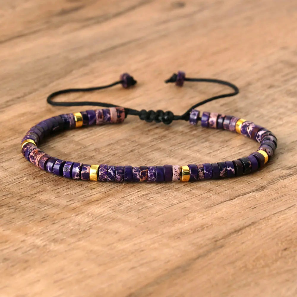 Boho Bliss Natural Stone Beaded Bracelet | Adjustable Gemstone Jewelry for Effortless Style