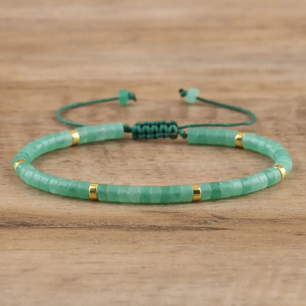 Boho Bliss Natural Stone Beaded Bracelet | Adjustable Gemstone Jewelry for Effortless Style