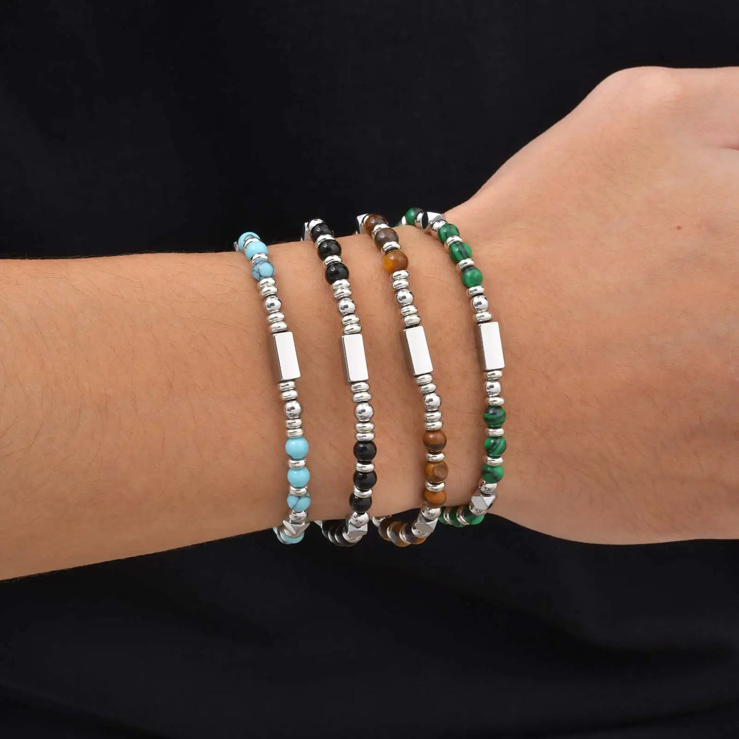 Tiger Eye Bracelet | Unique Beaded Design with Stainless Steel for Men & Women