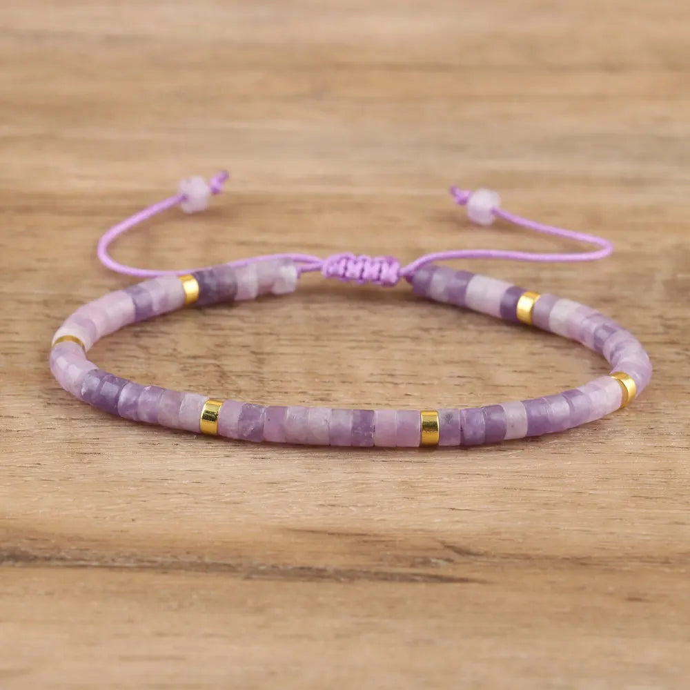 Boho Bliss Natural Stone Beaded Bracelet | Adjustable Gemstone Jewelry for Effortless Style