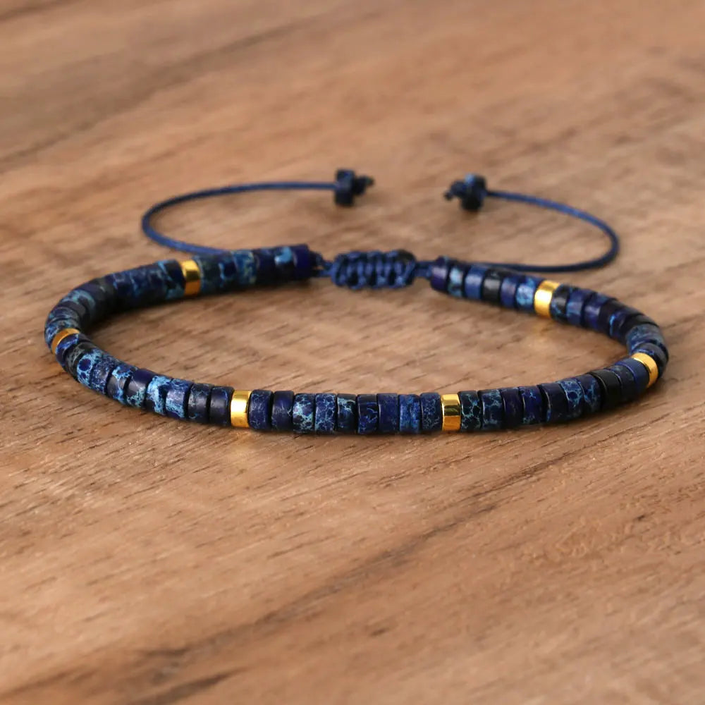 Boho Bliss Natural Stone Beaded Bracelet | Adjustable Gemstone Jewelry for Effortless Style