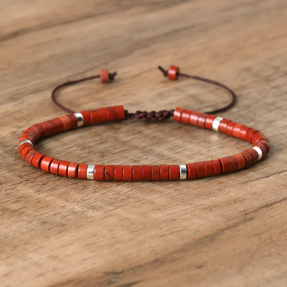 Boho Bliss Natural Stone Beaded Bracelet | Adjustable Gemstone Jewelry for Effortless Style