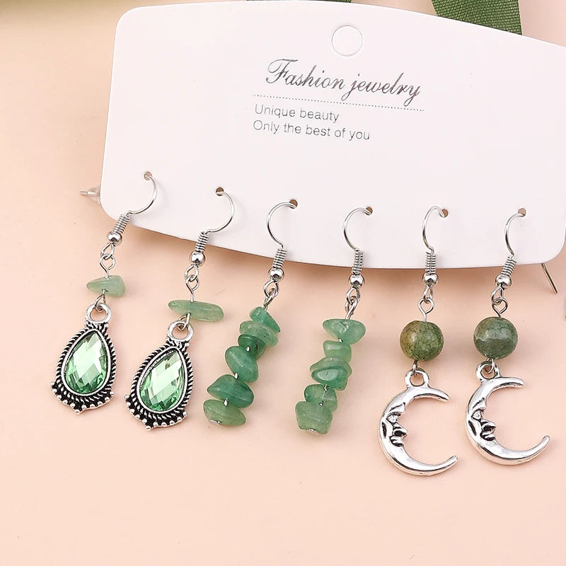 Vintage Turquoise Drop Earrings | Boho Silver Dangle Jewelry
