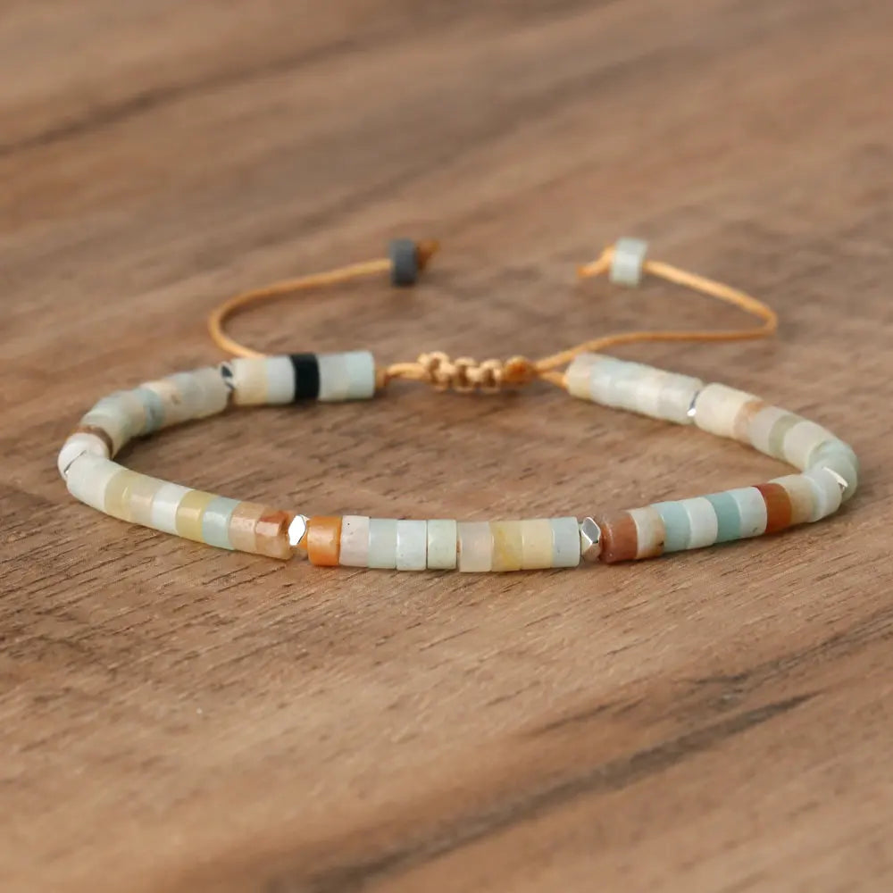 Boho Bliss Natural Stone Beaded Bracelet | Adjustable Gemstone Jewelry for Effortless Style