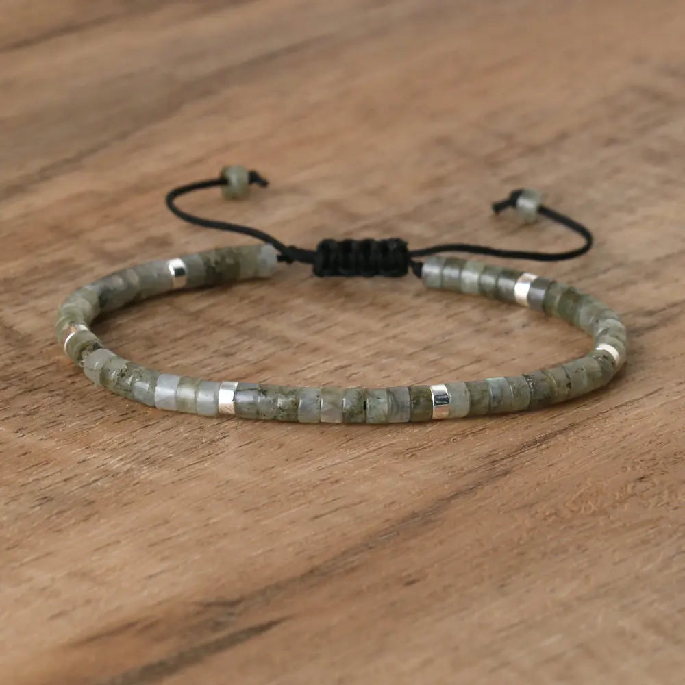 Boho Bliss Natural Stone Beaded Bracelet | Adjustable Gemstone Jewelry for Effortless Style