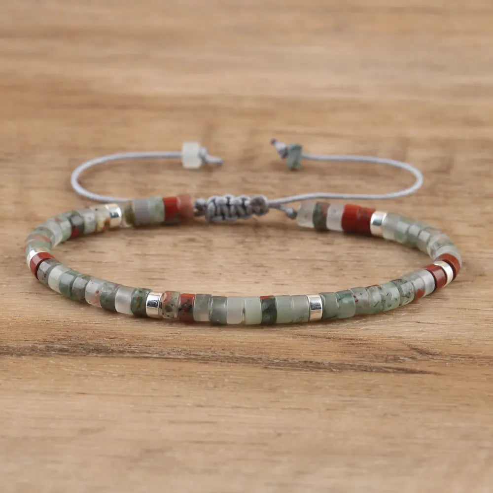 Boho Bliss Natural Stone Beaded Bracelet | Adjustable Gemstone Jewelry for Effortless Style