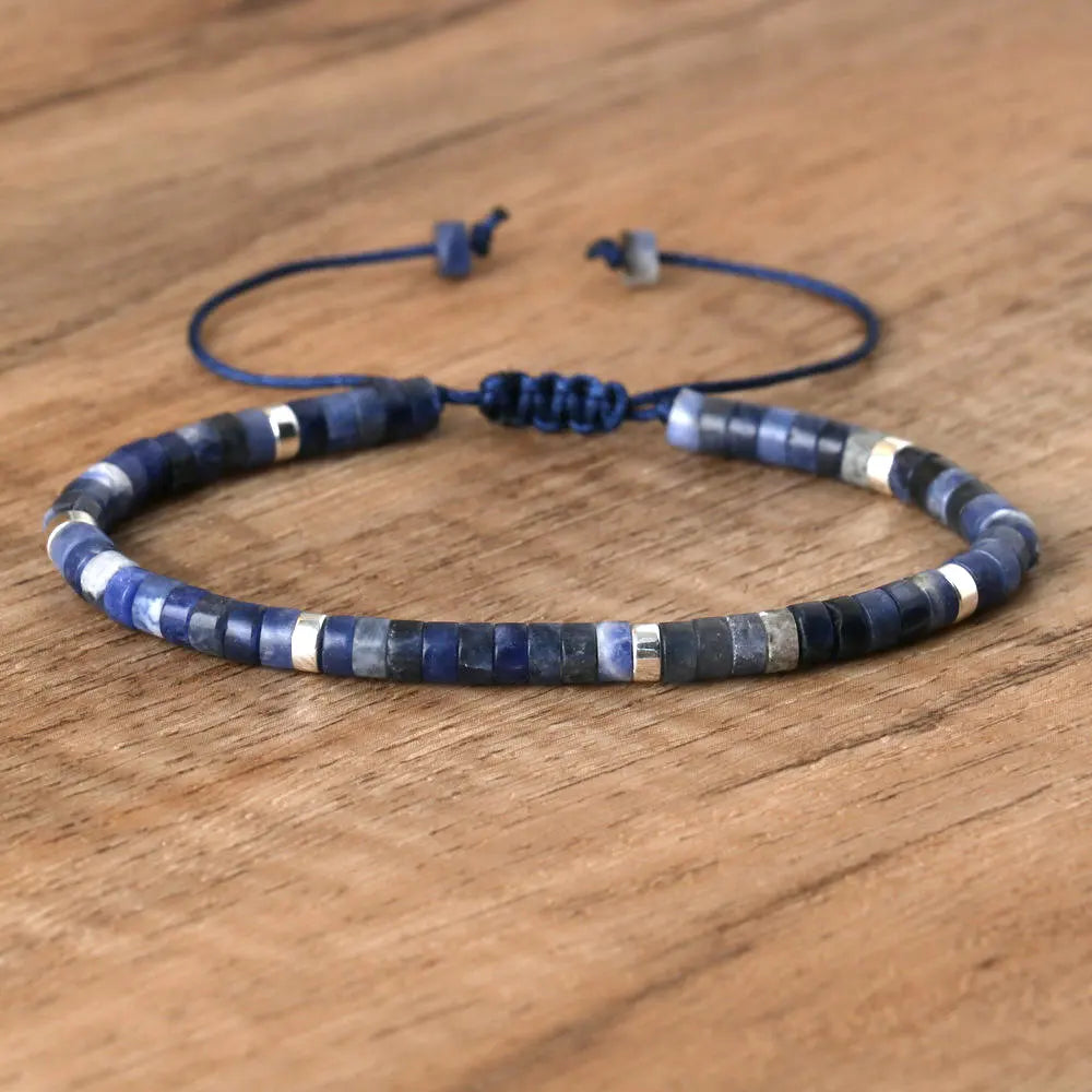 Boho Bliss Natural Stone Beaded Bracelet | Adjustable Gemstone Jewelry for Effortless Style