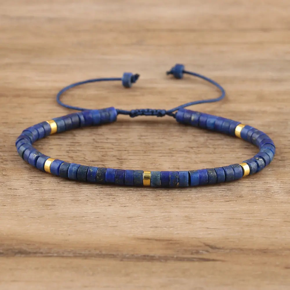 Boho Bliss Natural Stone Beaded Bracelet | Adjustable Gemstone Jewelry for Effortless Style
