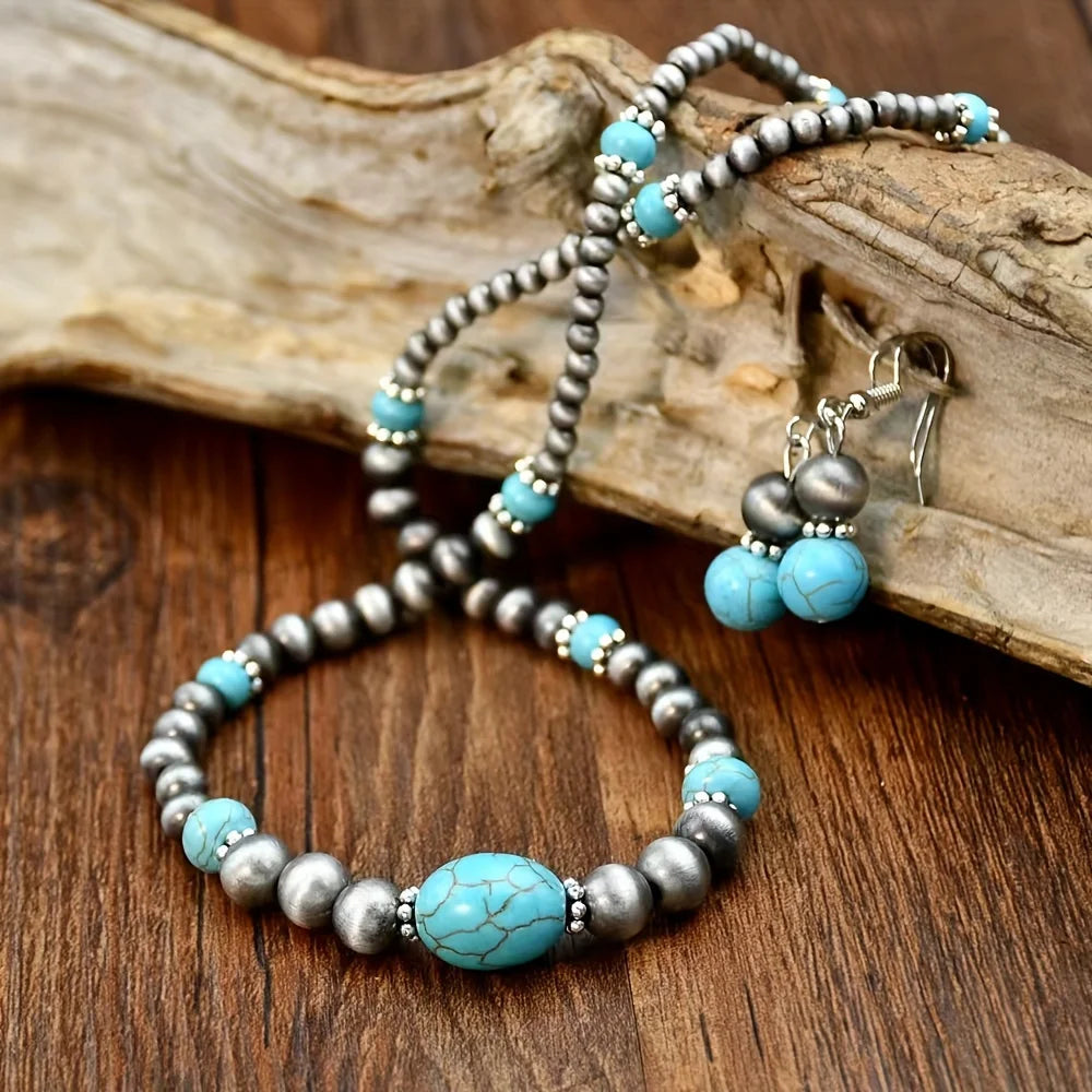 Boho Turquoise Pendant Necklace