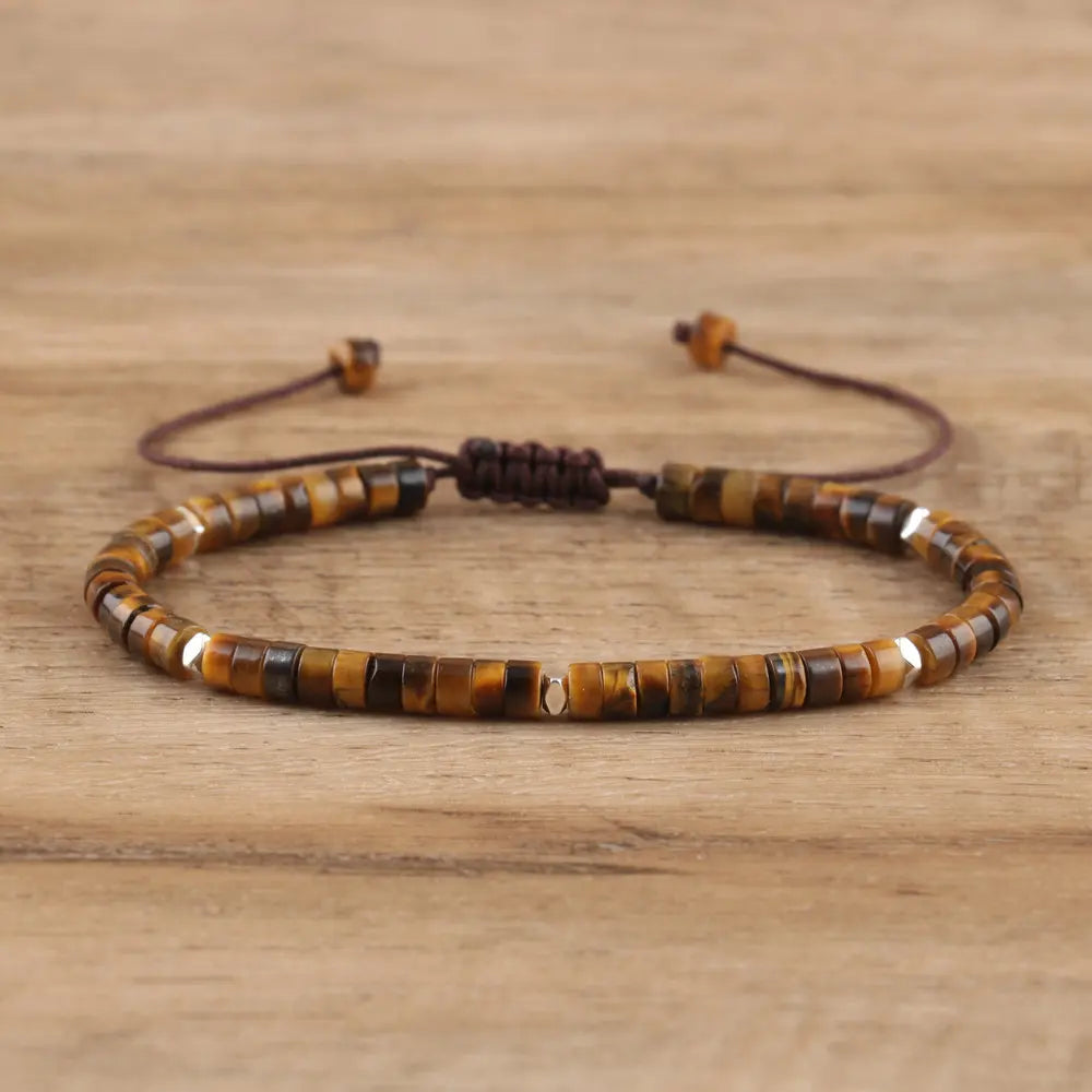 Boho Bliss Natural Stone Beaded Bracelet | Adjustable Gemstone Jewelry for Effortless Style