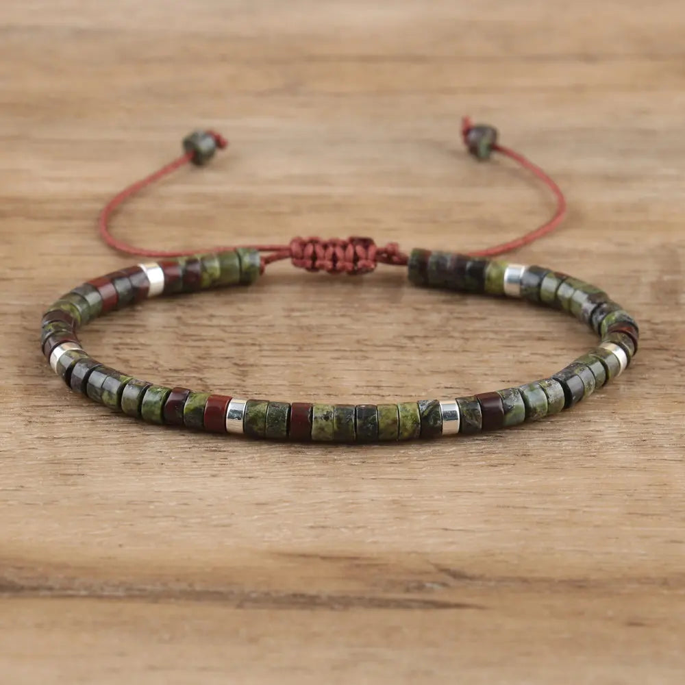 Boho Bliss Natural Stone Beaded Bracelet | Adjustable Gemstone Jewelry for Effortless Style