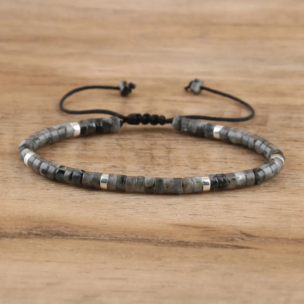 Boho Bliss Natural Stone Beaded Bracelet | Adjustable Gemstone Jewelry for Effortless Style