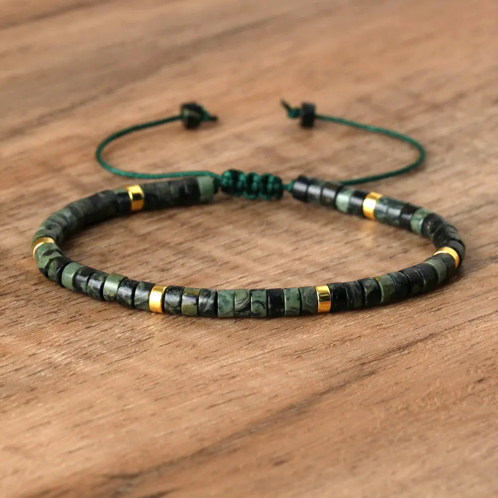 Boho Bliss Natural Stone Beaded Bracelet | Adjustable Gemstone Jewelry for Effortless Style