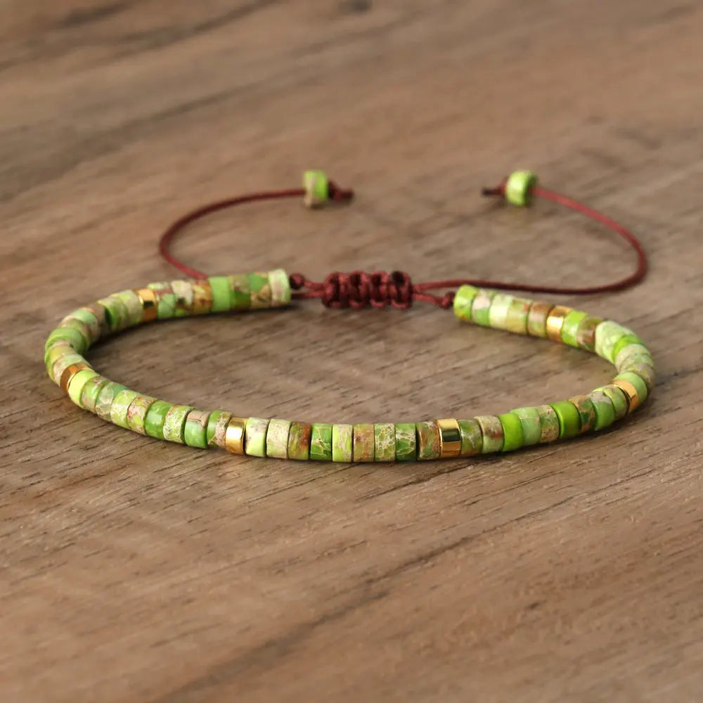 Boho Bliss Natural Stone Beaded Bracelet | Adjustable Gemstone Jewelry for Effortless Style