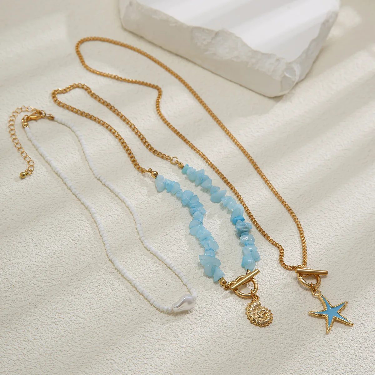 Boho Gold Layered Necklace Set