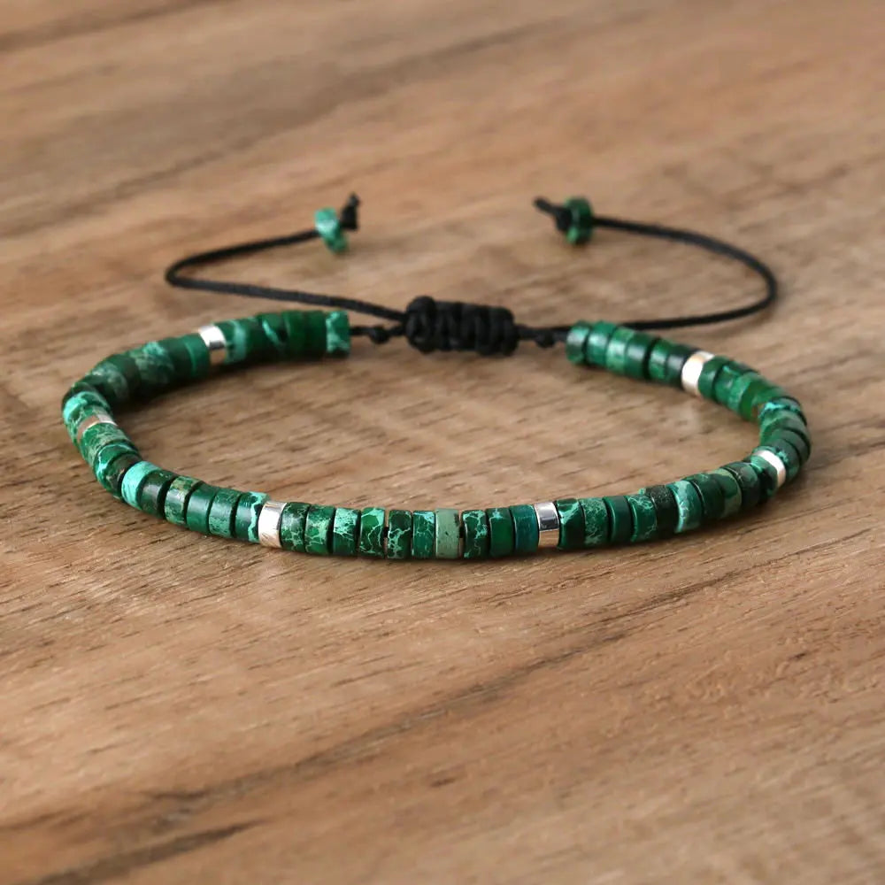 Boho Bliss Natural Stone Beaded Bracelet | Adjustable Gemstone Jewelry for Effortless Style