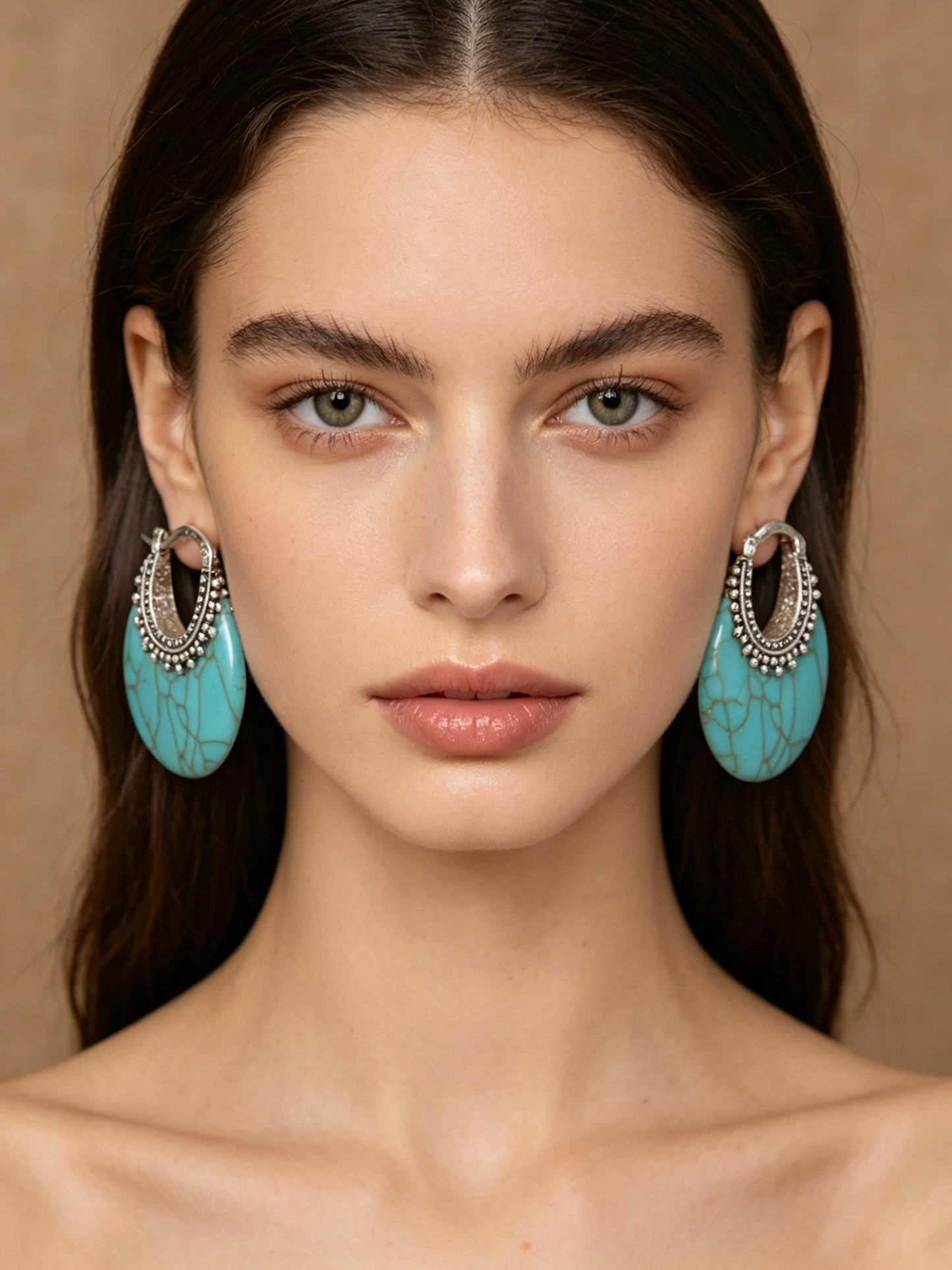 Boho Vintage Turquoise Drop Earrings | Elegant Charm Jewelry