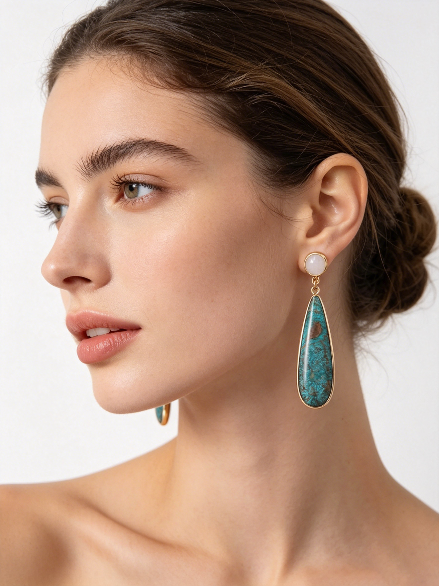 Turquoise Teardrop Earrings | Bohemian Vintage Dangle Earrings for Women