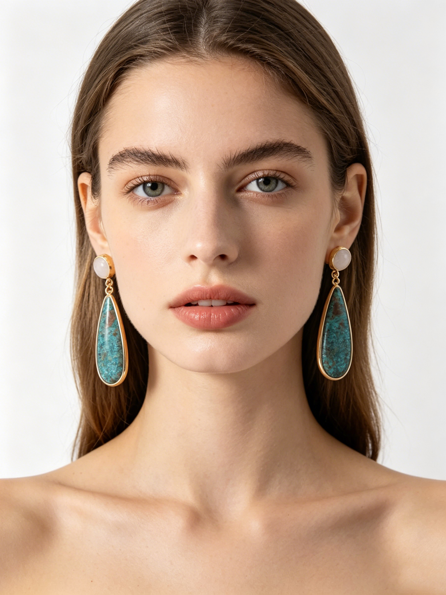 Turquoise Teardrop Earrings | Bohemian Vintage Dangle Earrings for Women
