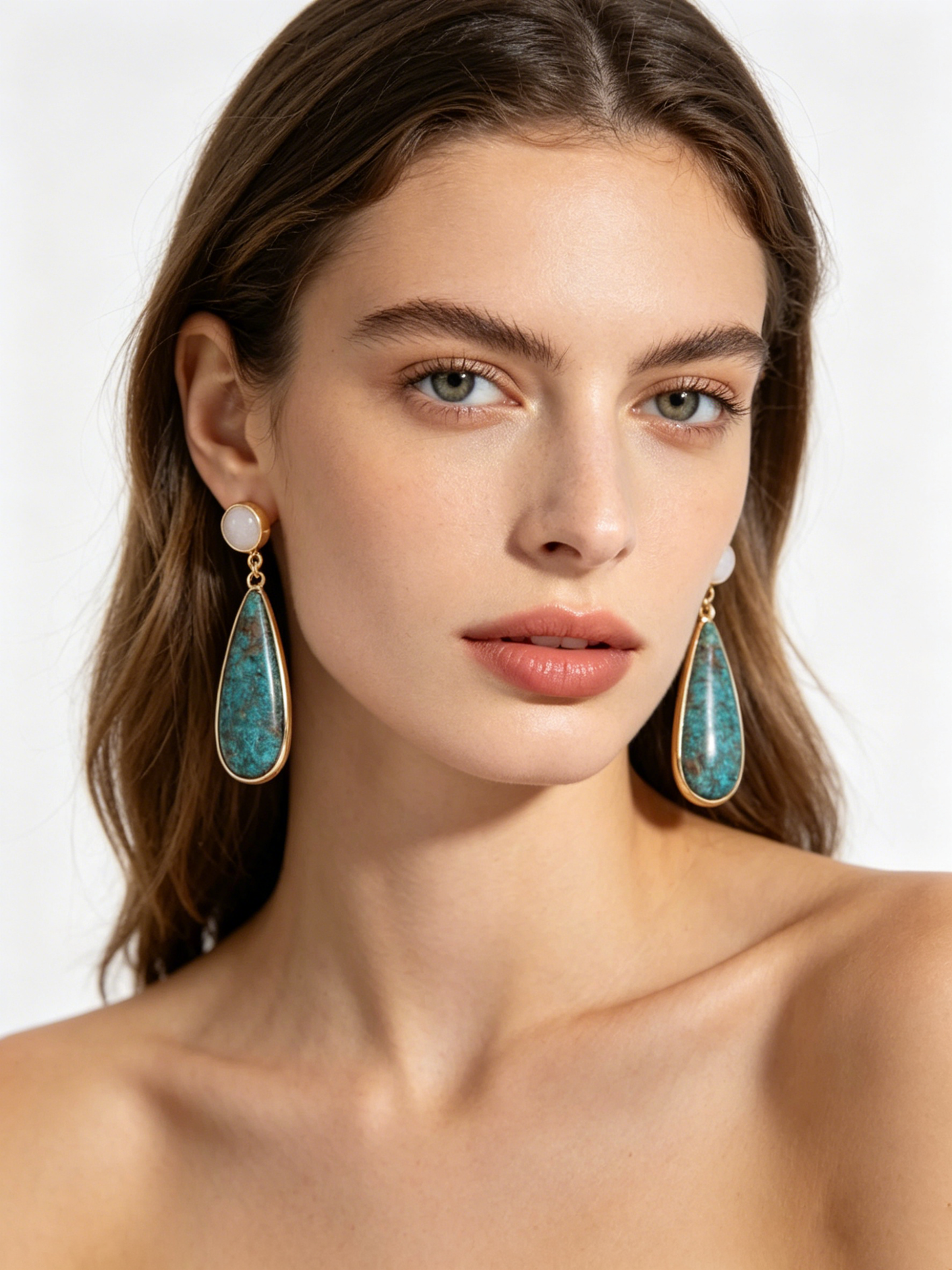 Turquoise Teardrop Earrings | Bohemian Vintage Dangle Earrings for Women