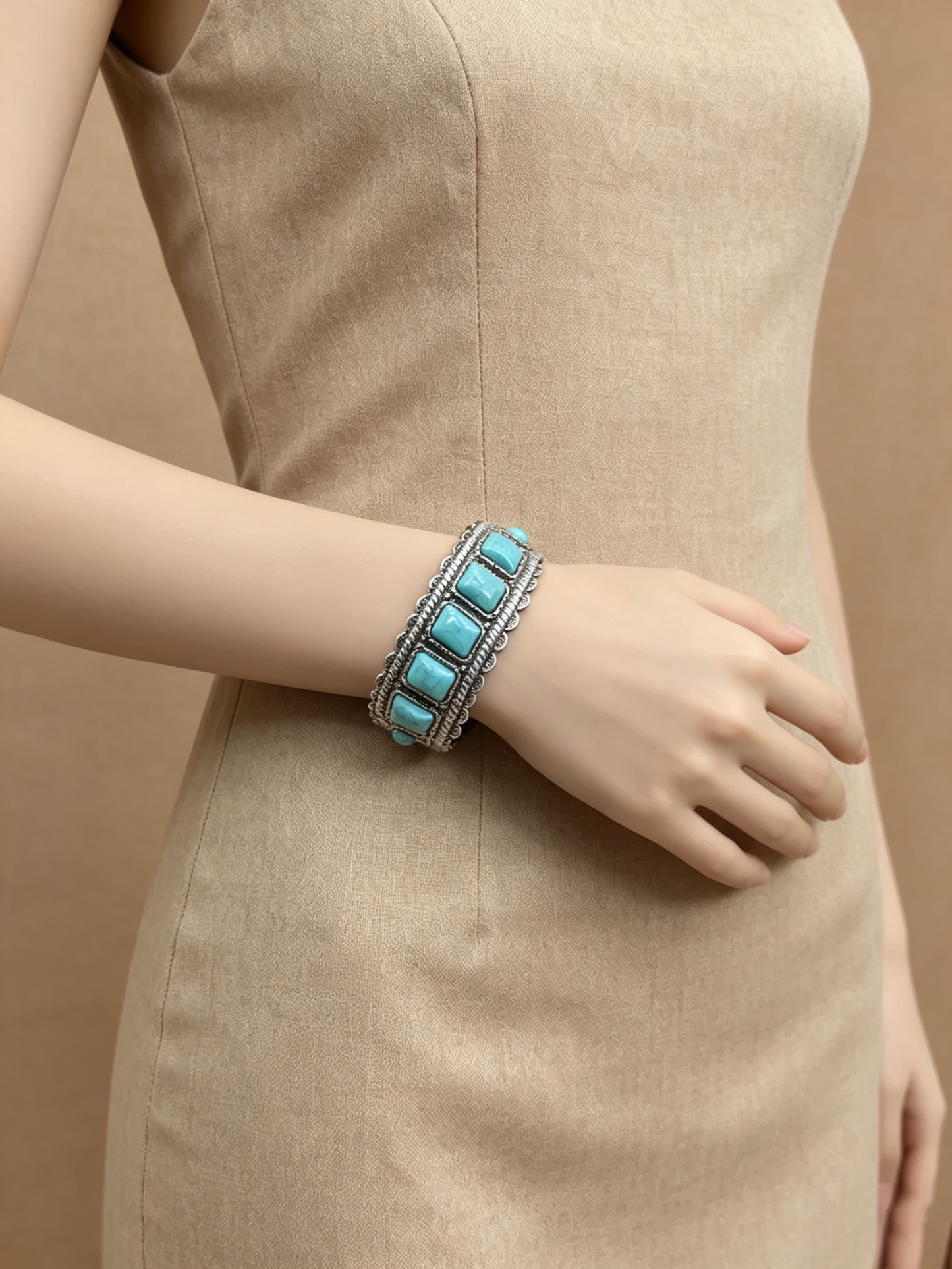 Desert Sky Turquoise Cuff Bracelet – Southwestern Boho Statement Jewelry